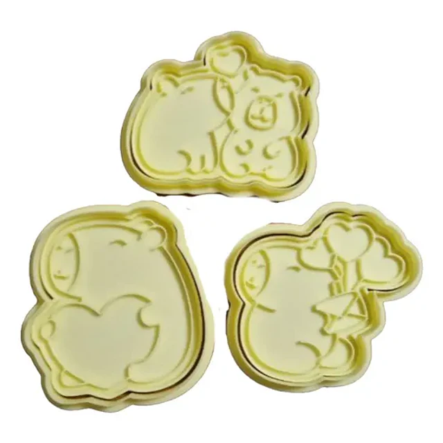 Cortador De Galletas -  Capibara Enamorado (pack 3)