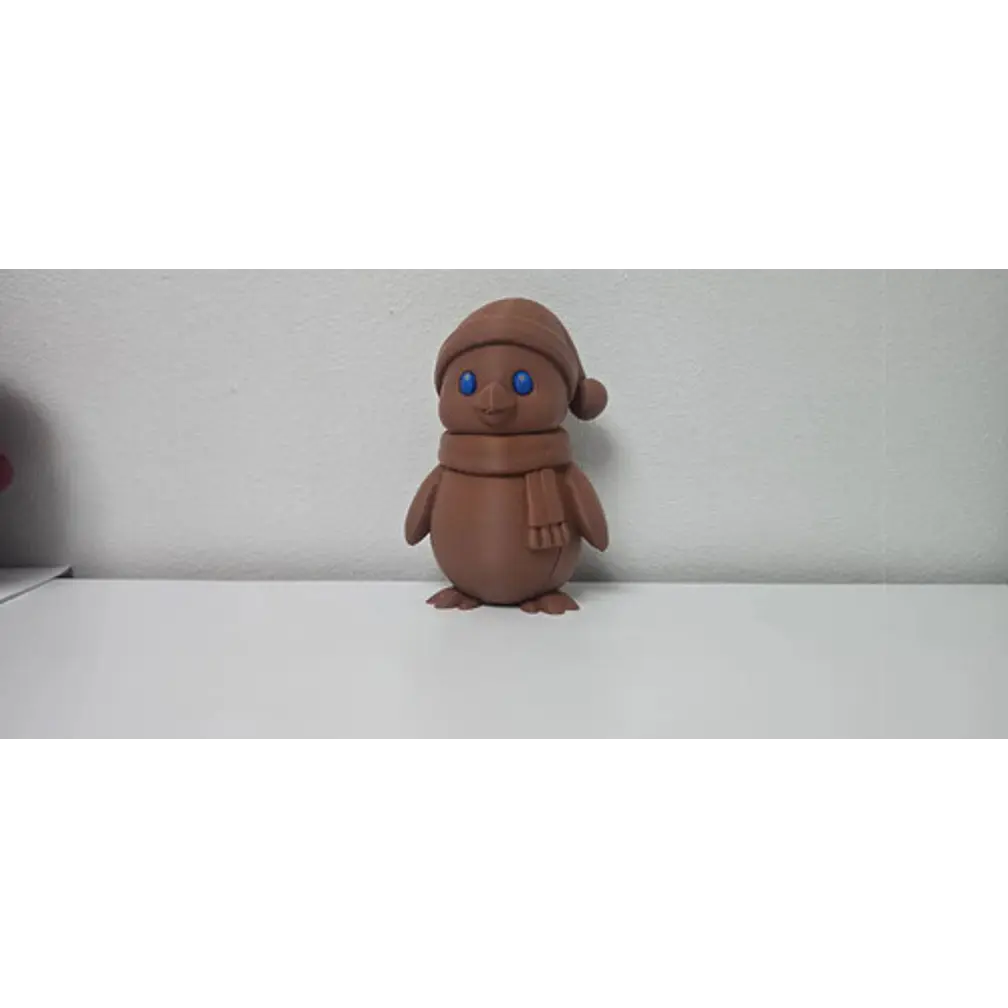 Pingüino Con Sombrero Y Bufanda Figurita De Navidad 1