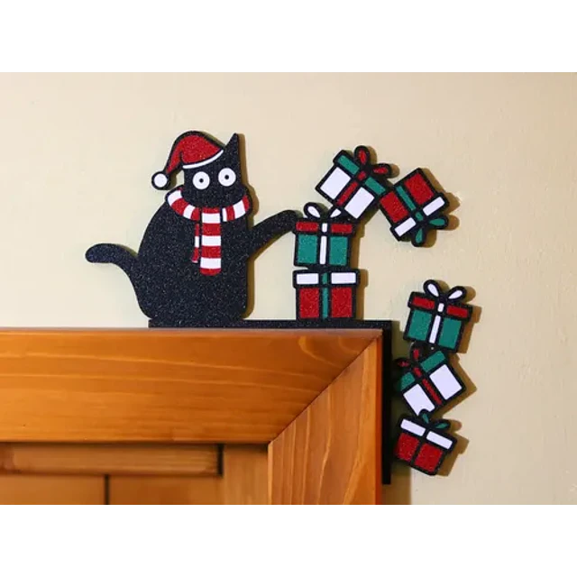Adorno Navidad - Gato Negro