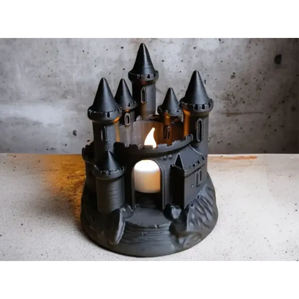 Portavelas Led- Castillo Negro 2