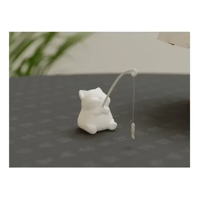 Gatito Pescando Figura Decorativa