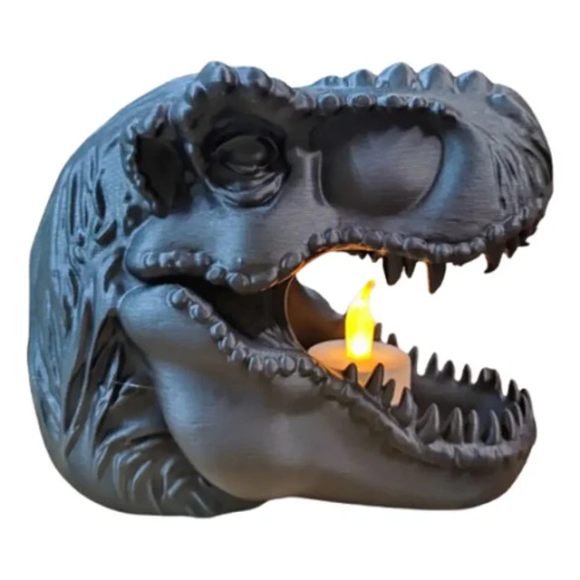 Portavelas Led Tiranosaurio Rex