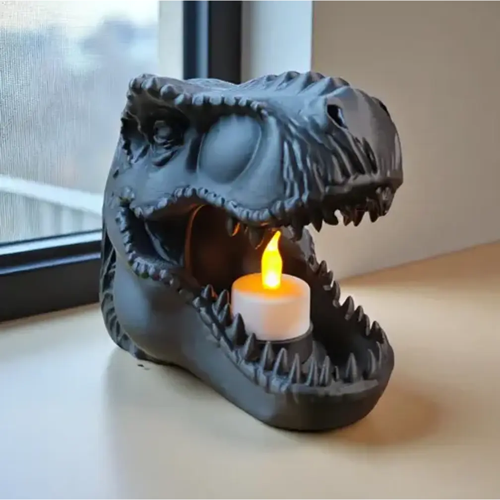Portavelas Led Tiranosaurio Rex 2