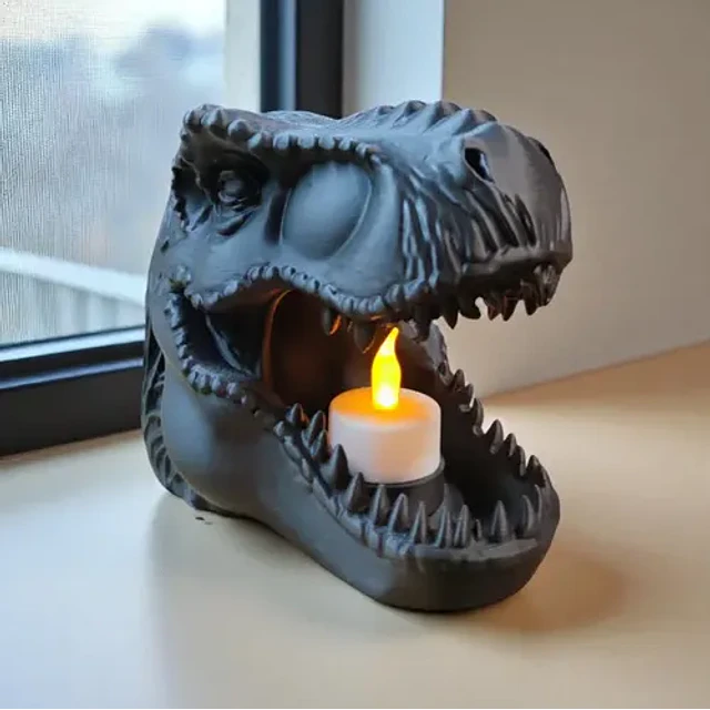 Portavelas Led Tiranosaurio Rex