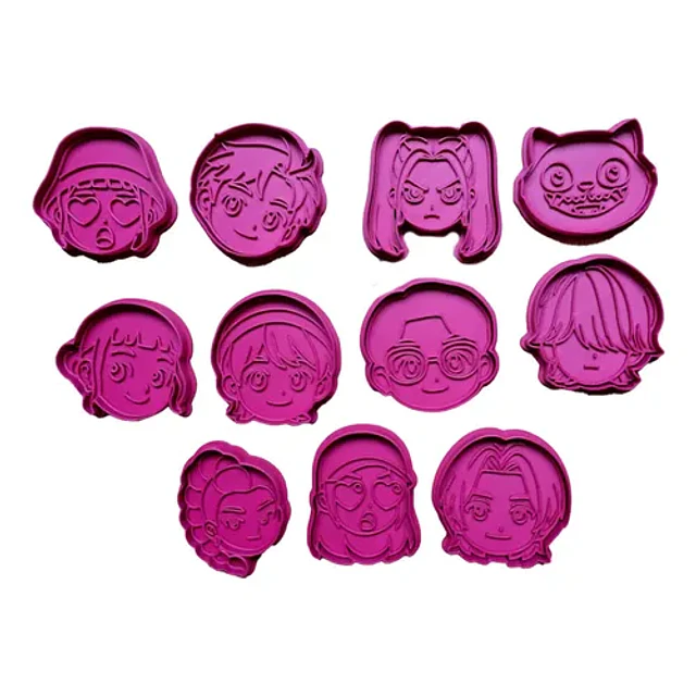 Cortador De Galletas Grandes De  Huntrix Y Saja Boys
