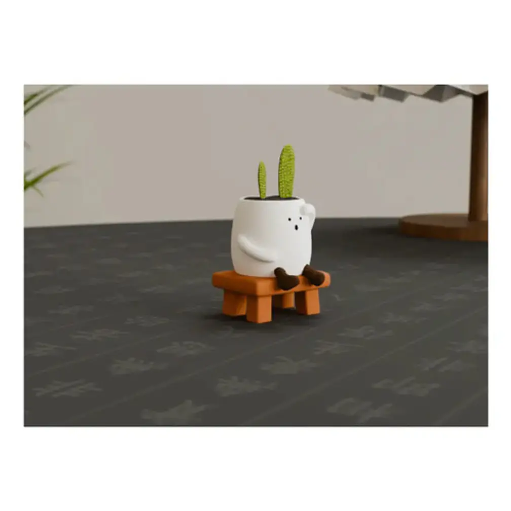 Adorable Decoración De Escritorio De Pequeña Maceta 1