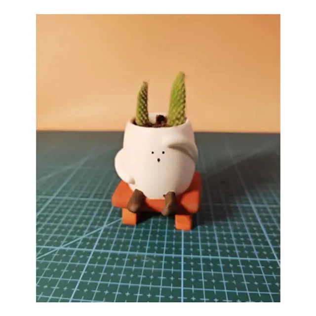 Adorable Decoración De Escritorio De Pequeña Maceta
