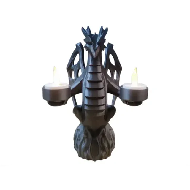 Portavelas Led Dragón Guardián