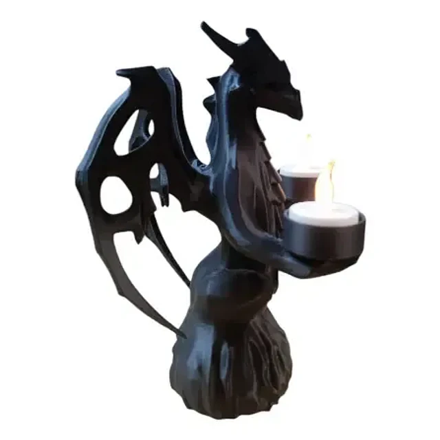Portavelas Led Dragón Guardián