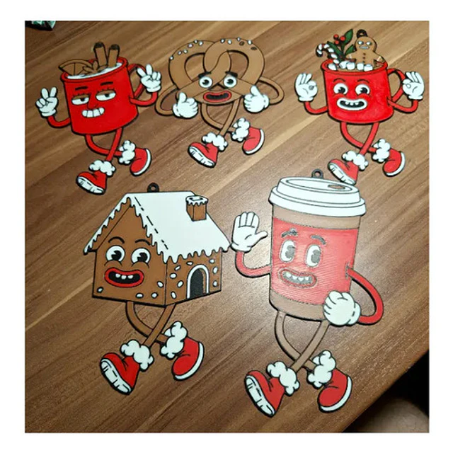 Pack De 5 Adornos Navideños Divertidos
