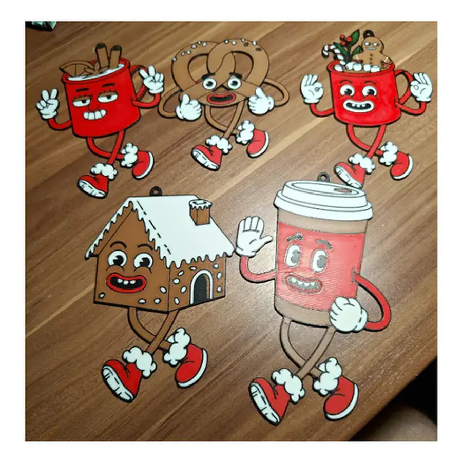 Pack De 5 Adornos Navideños Divertidos