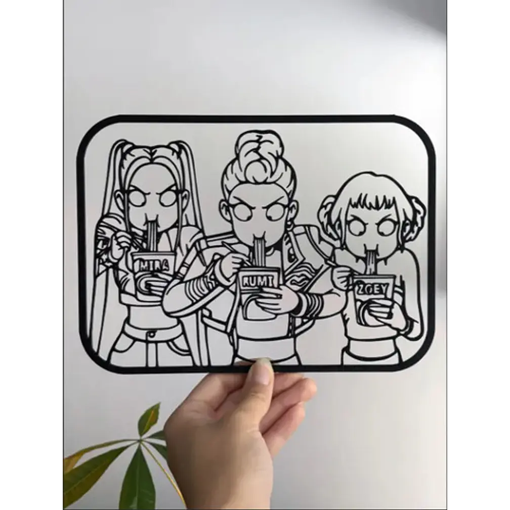Decoración - Huntrix Comiendo Ramen Para Pared 1