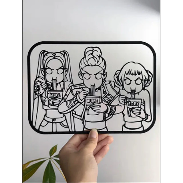 Decoración - Huntrix Comiendo Ramen Para Pared