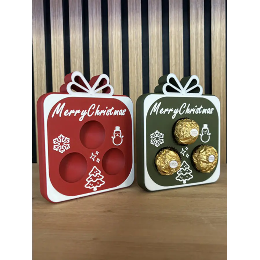 (pack 2) Caja Decorativa - Regalo Navidad