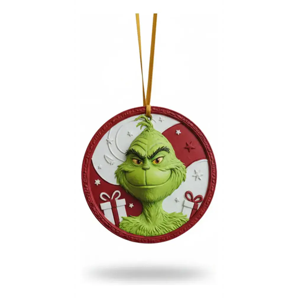 Bola Navidad - Grinch Relieve 1