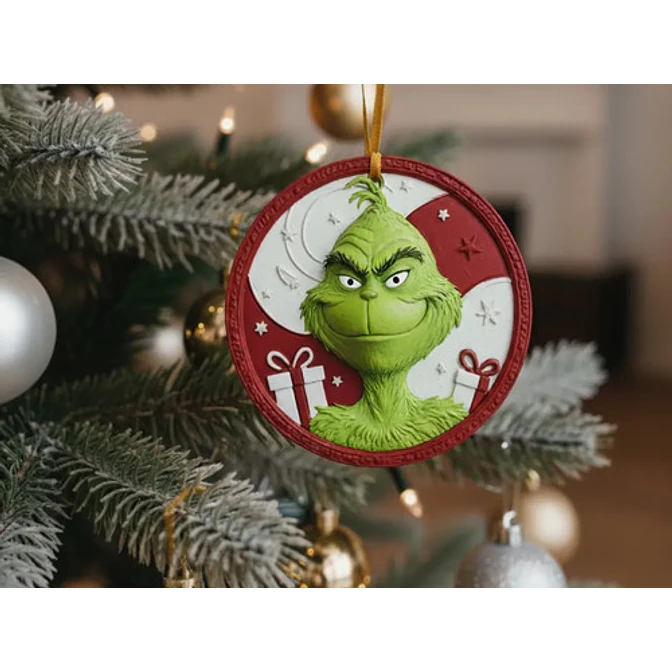 Bola Navidad - Grinch Relieve 4