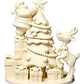 Figura Navideña - Diorama Papá Noel, Reno Y Árbol - Miniatura 1