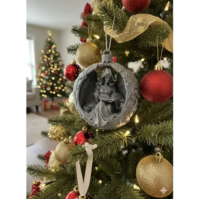 Adorno Para Árbol De Navidad- Ángel Lector
