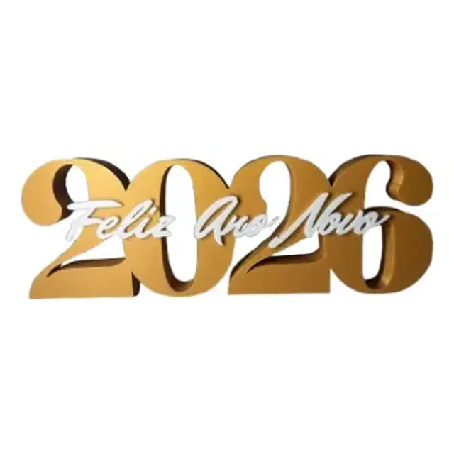 Feliz Año Nuevo 2026 - Placa Decorativa