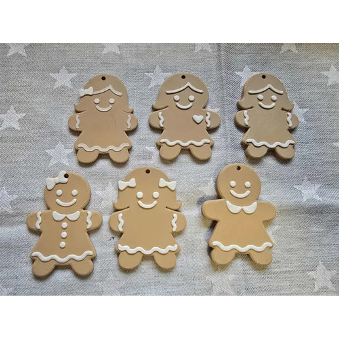 Adornos Para Árbol De Navidad Galletas De Jengibre - Pack 6 1
