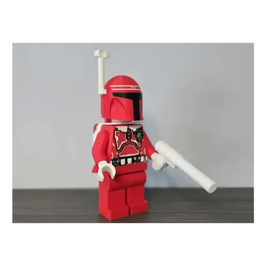 Mandalorian Edición Roja De Navidad - Figura Navideña