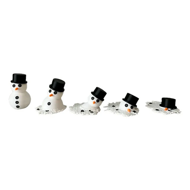 Adorno Navidad - Muñeco De Nieve Derritiéndose (5 Un)