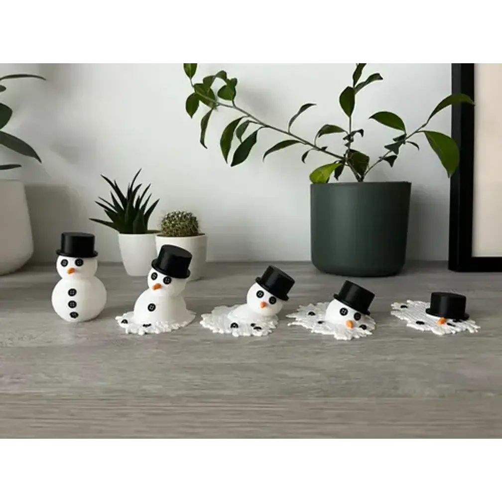 Adorno Navidad - Muñeco De Nieve Derritiéndose (5 Un) 2
