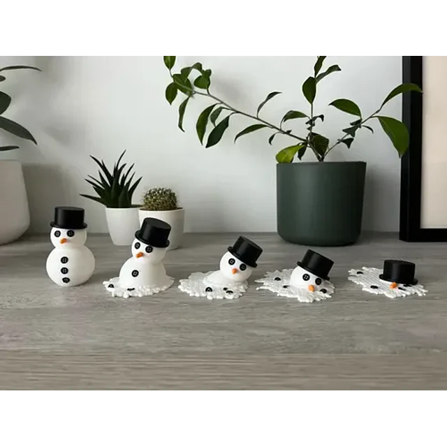 Adorno Navidad - Muñeco De Nieve Derritiéndose (5 Un)