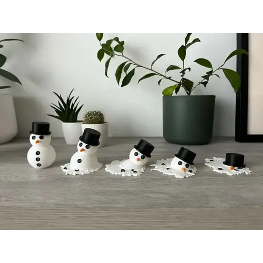 Adorno Navidad - Muñeco De Nieve Derritiéndose (5 Un)