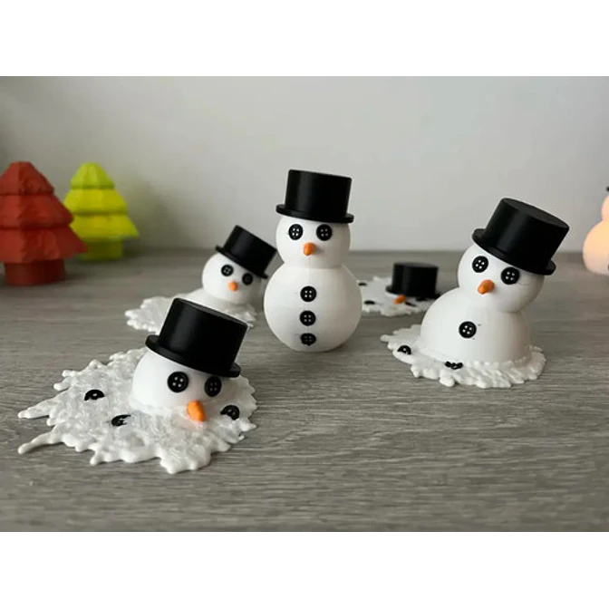 Adorno Navidad - Muñeco De Nieve Derritiéndose (5 Un) 3