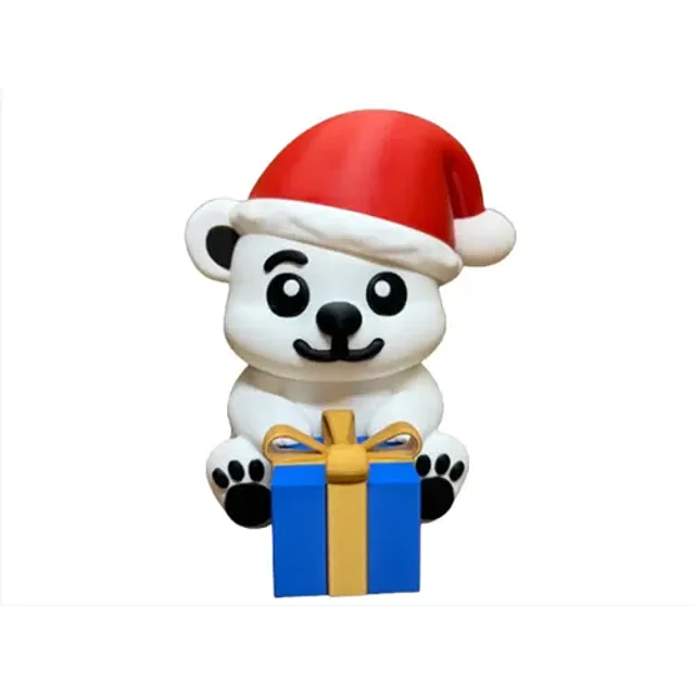 Figura Navideña- Oso De Navidad Con Regalo