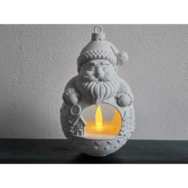 Portavelas De Papá Noel Colgable