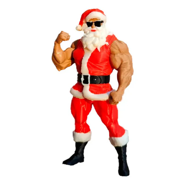 Adorno Navidad - Papa Noel Musculoso