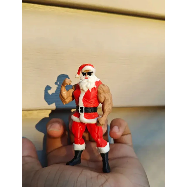 Adorno Navidad - Papa Noel Musculoso