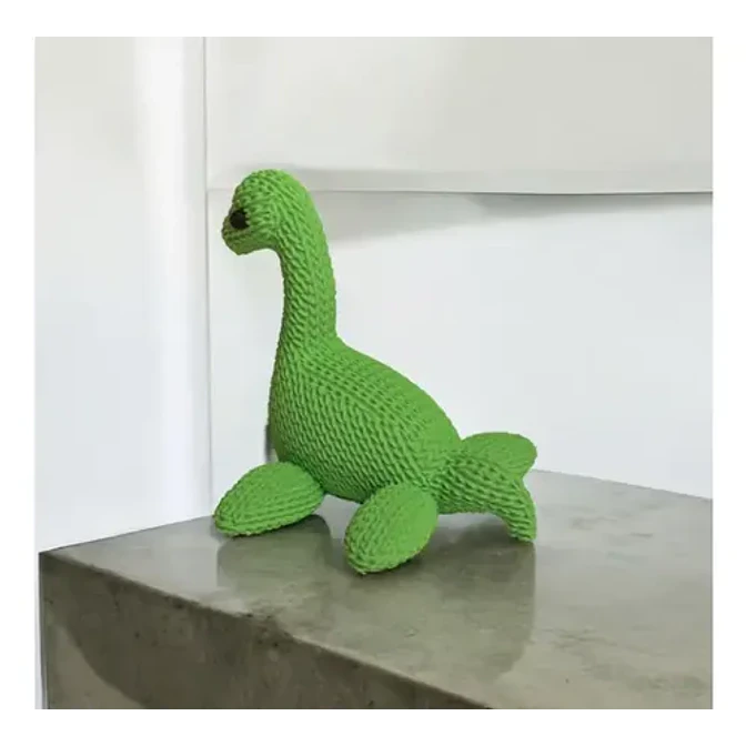 Figura Decoración- Monstruo Del Lago Ness Tejido 2
