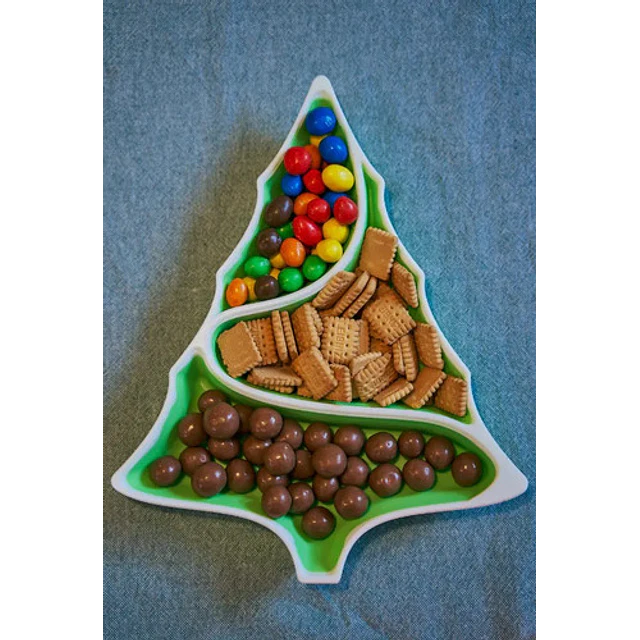 Adorno - Plato Árbol De Navidad Para Aperitivos