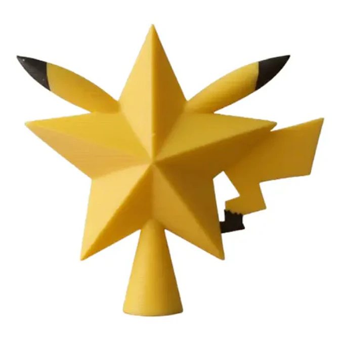 Adorno De Navidad - Estrella De Árbol Pikachu 3