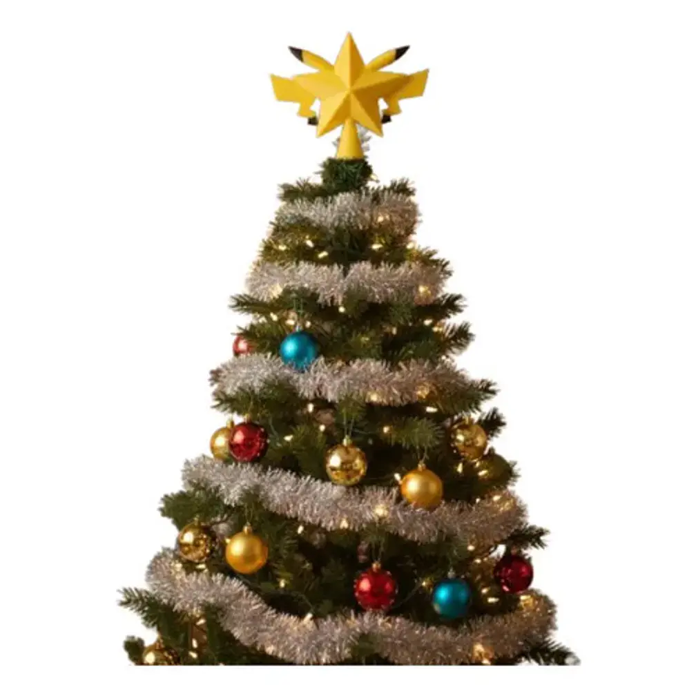 Adorno De Navidad - Estrella De Árbol Pikachu 4
