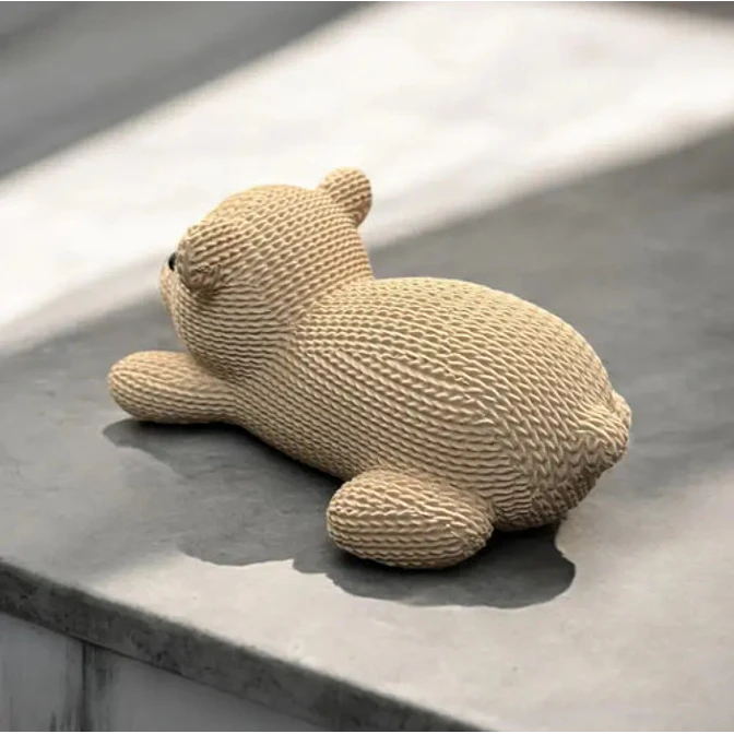 Figura Decoración- Osito De Tejido 3