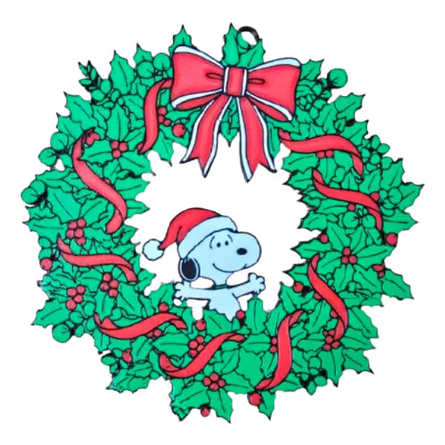 Decoración - Corona De Navidad Estilo Snoopy