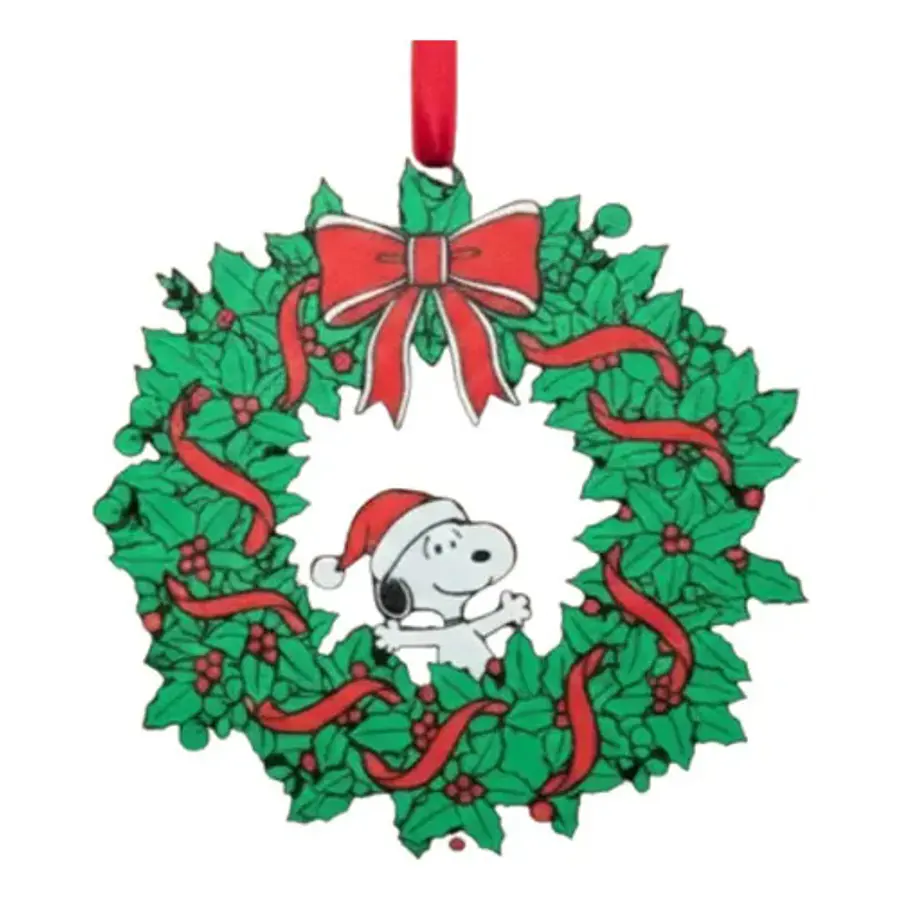 Decoración - Corona De Navidad Estilo Snoopy