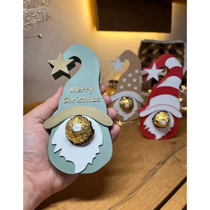 Adorno Navidad Chocolates - Gnomos (pack 3 Un) 3