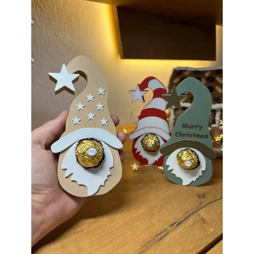 Adorno Navidad Chocolates - Gnomos (pack 3 Un) 4