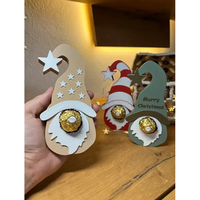 Adorno Navidad Chocolates - Gnomos (pack 3 Un) 4