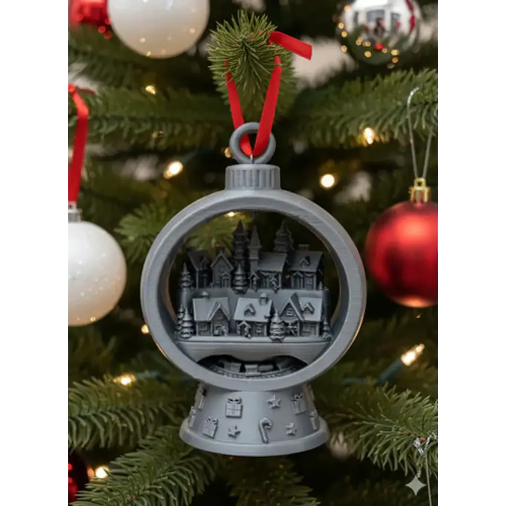 Adorno Para El Árbol De Navidad- Pueblo Nevado 2