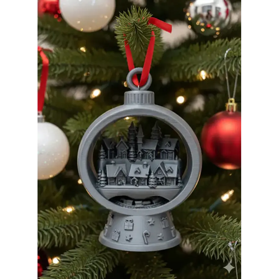 Adorno Para El Árbol De Navidad- Pueblo Nevado