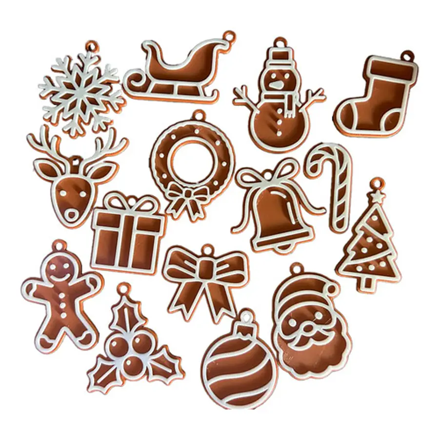 Adornos Navideños - Figuras De Jengibre (pack 15 Un)