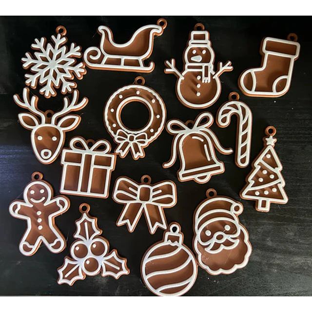 Adornos Navideños - Figuras De Jengibre (pack 15 Un)