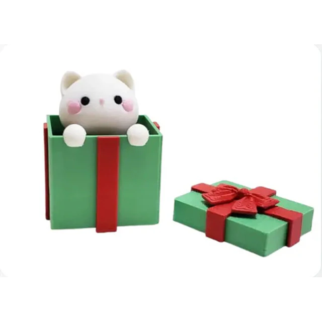 Adorno Navideño- Gato Sorpresa De Navidad