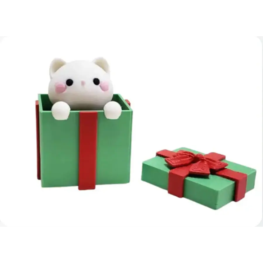 Adorno Navideño- Gato Sorpresa De Navidad
